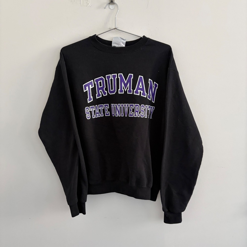 Champion Truman State University Black Crewneck Sweatshirt Size Medium